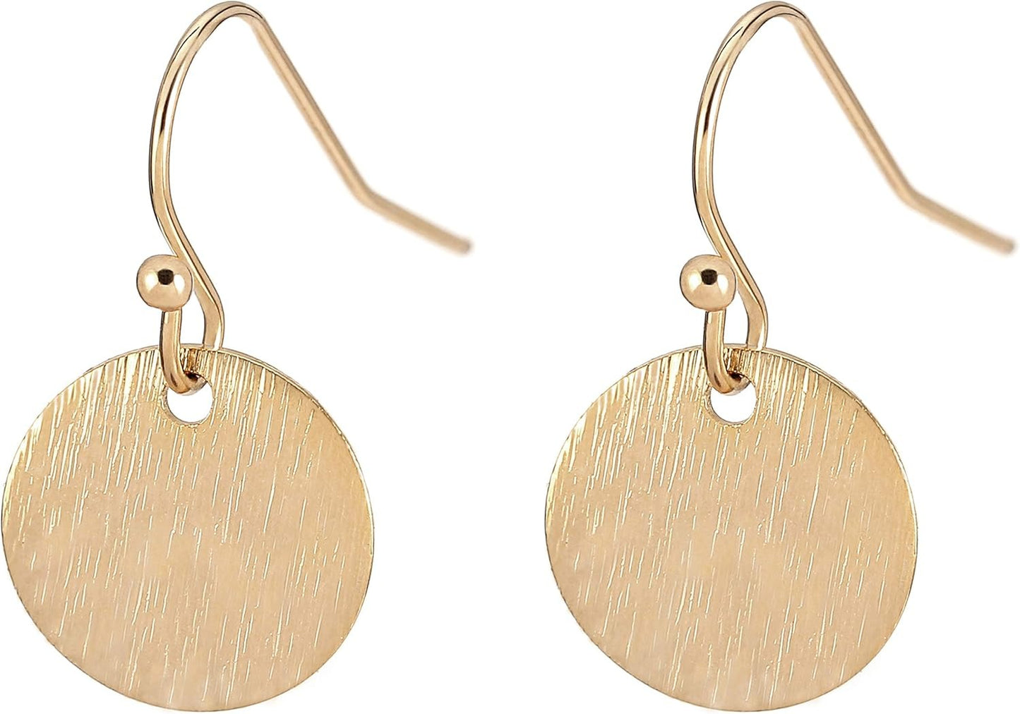 Pendientes redondos de oro vintage chapados