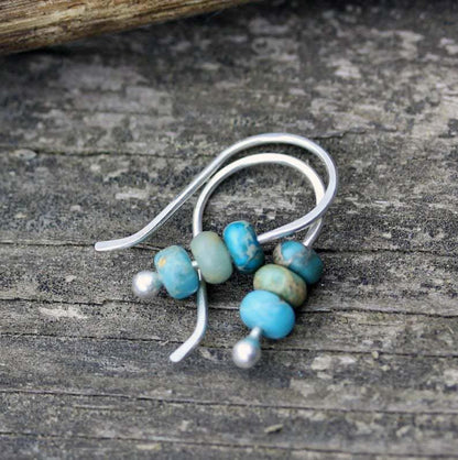 Pendientes de perlas turquesa
