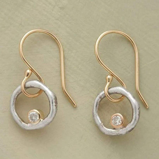Pendientes de aros huecos plateados vintage