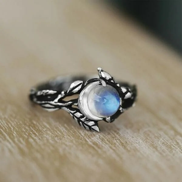 Anillo de Piedra Luna Celestial