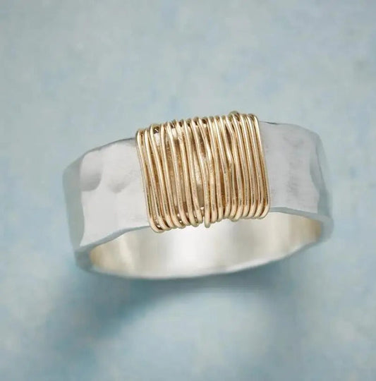 Anillo de época fino chapado en oro
