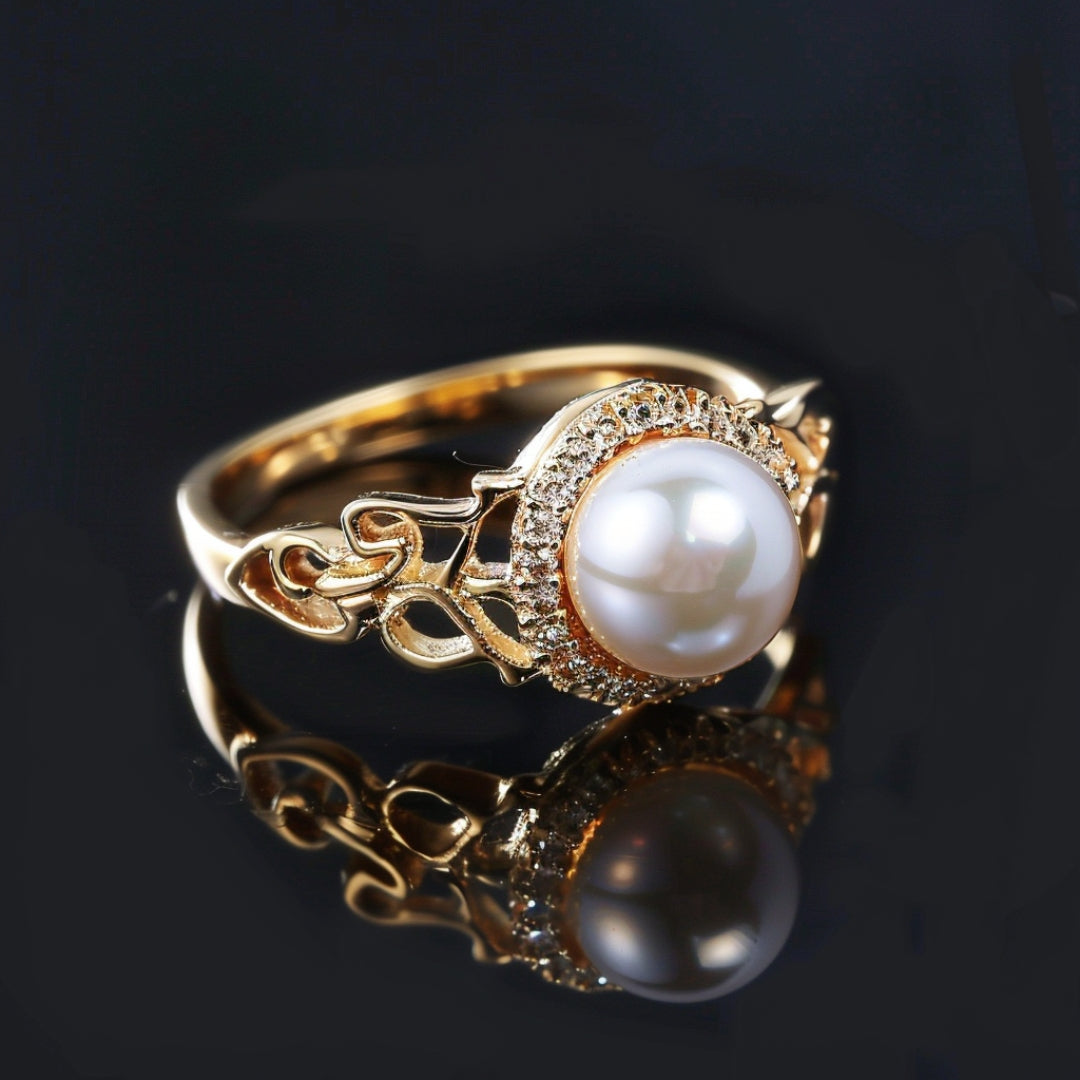 Anillo de Perla de Oro