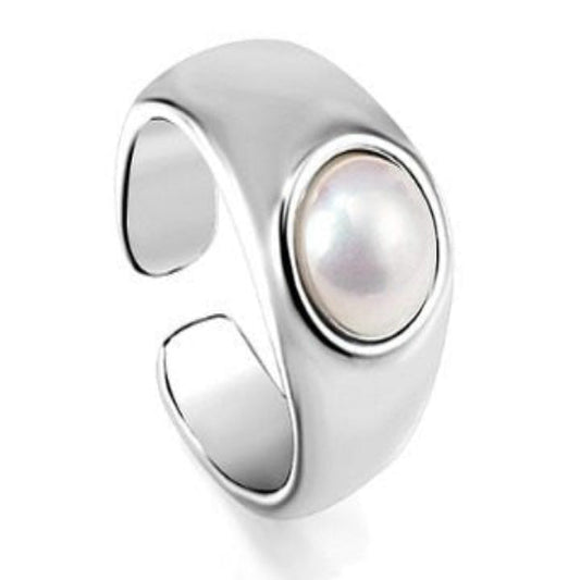Anillo de plata con perla vintage