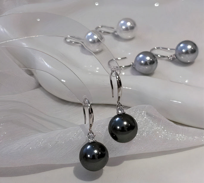 Pendientes de Perla Oscura
