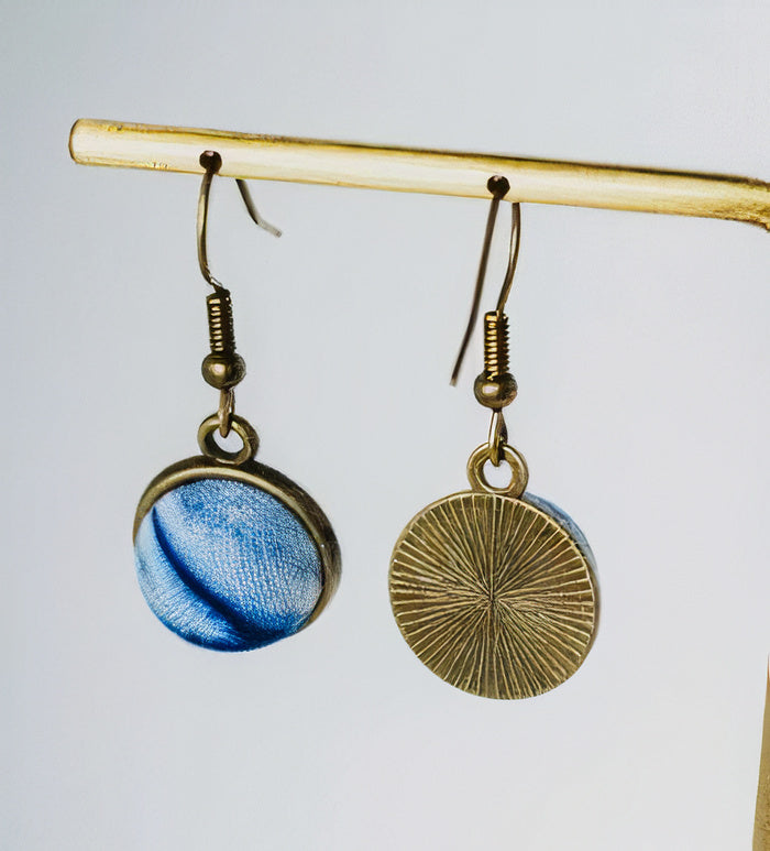 Pendientes vintage de cristal dorado