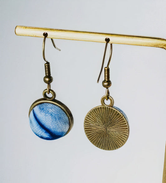 Pendientes vintage de cristal dorado