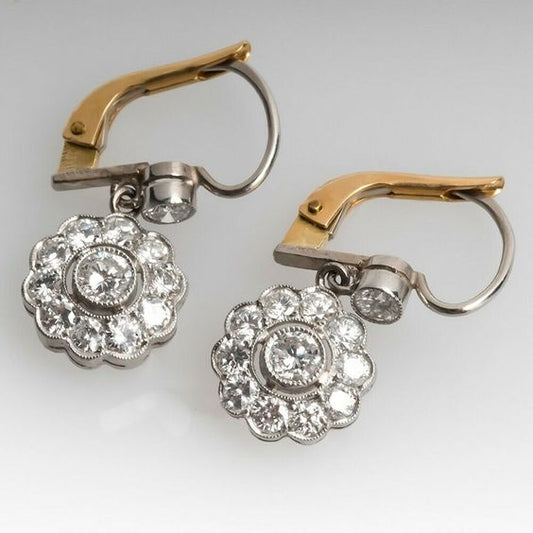 Pendientes de cristal vintage