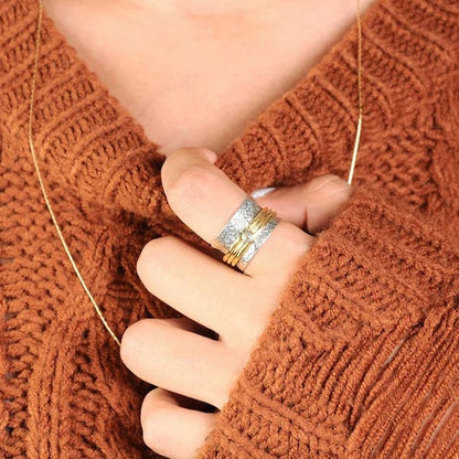 Anillo de meditación de piedra de luna