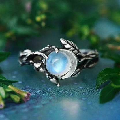 Anillo de Piedra Luna Celestial