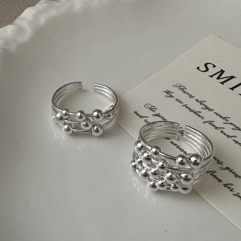 Anillo de Tallos de Planta de Plata Vintage