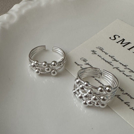 Anillo de Tallos de Planta de Plata Vintage