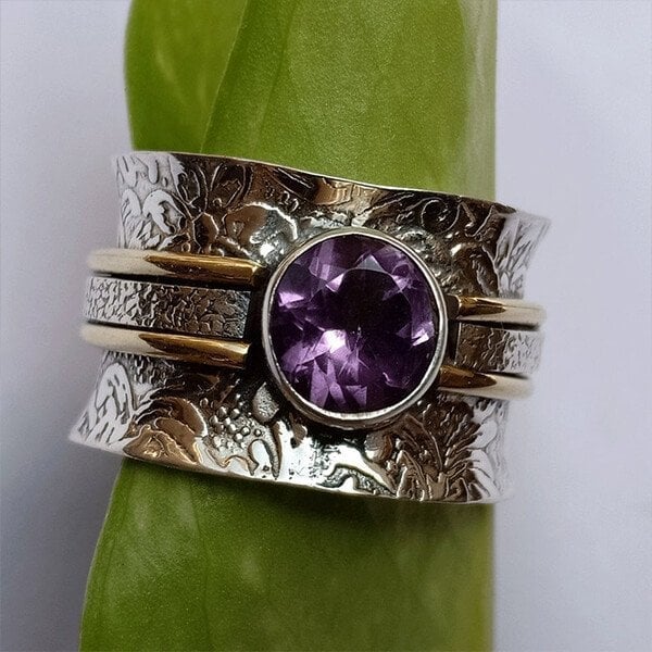 Anillo de meditación de cristal de Bohemia