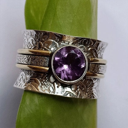 Anillo de meditación de cristal de Bohemia