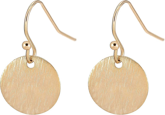 Pendientes redondos de oro vintage chapados