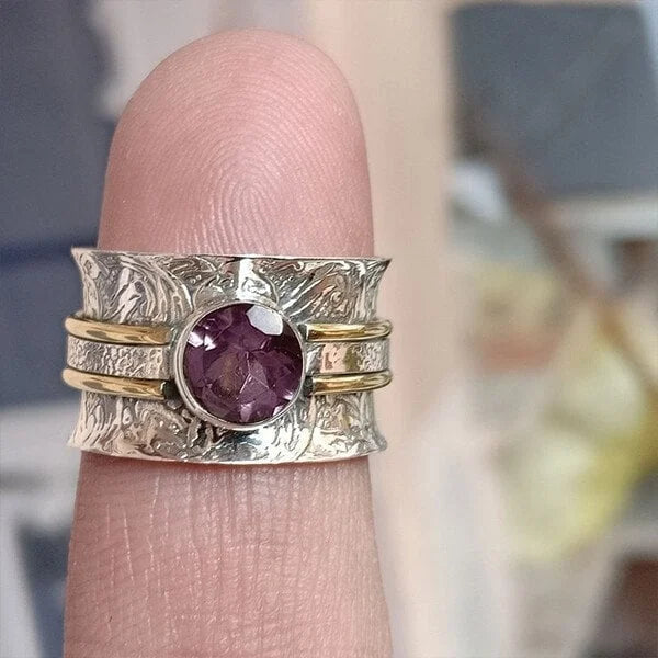 Anillo de meditación de cristal de Bohemia