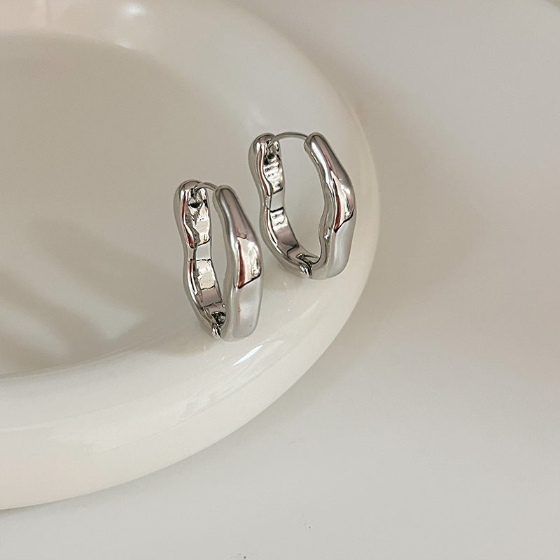 Pendientes Vintage Irregulares en Oro y Plata