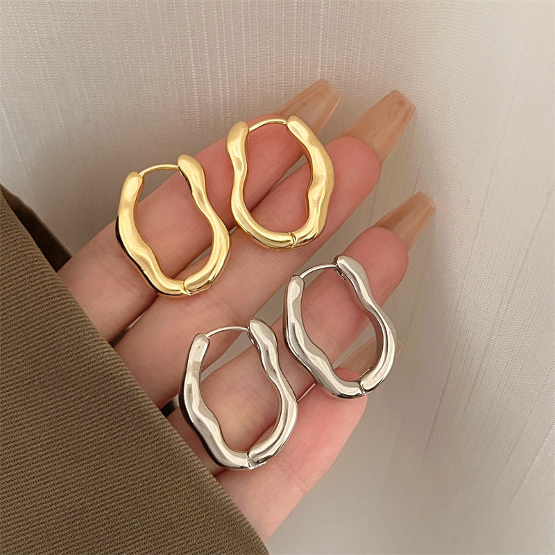 Pendientes Vintage Irregulares en Oro y Plata