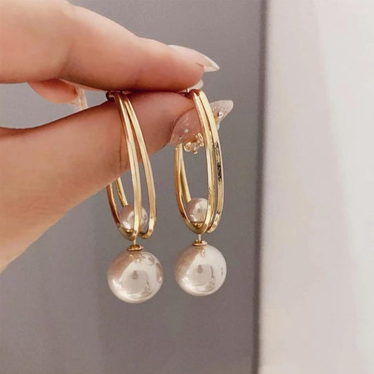 Pendientes de Vintage Encantador con Perlas