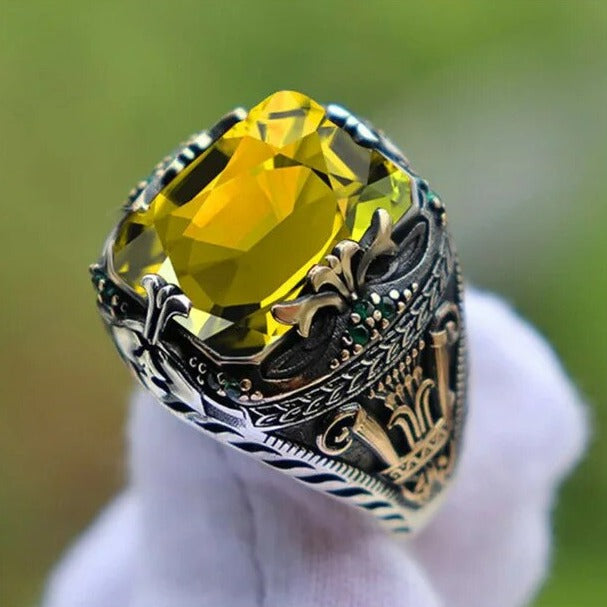 Anillo de sello turco vintage