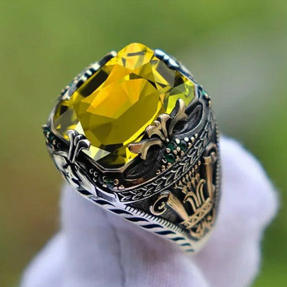 Anillo de sello turco vintage