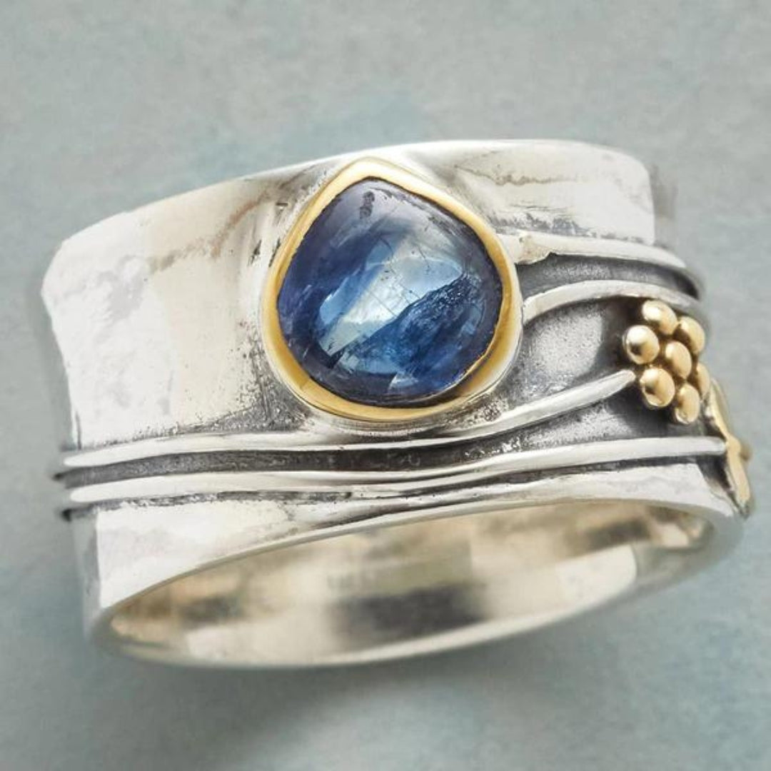 Anillo de meditación de gema bohemia