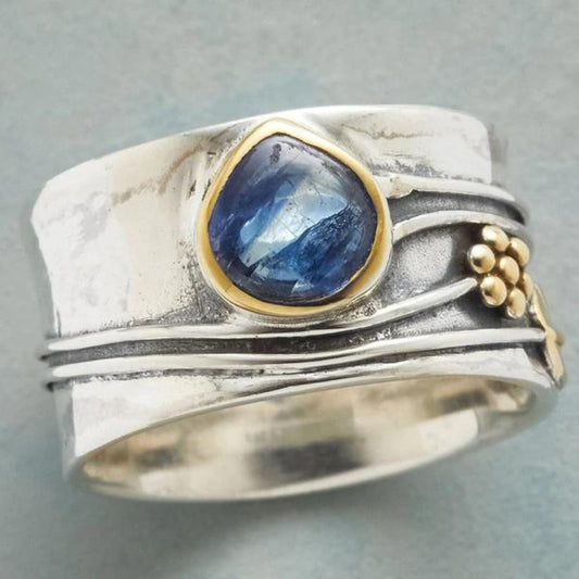 Anillo de meditación de gema bohemia