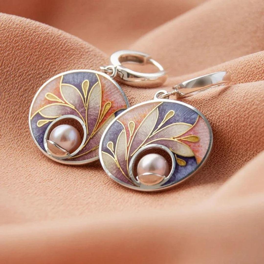 Pendientes de acrílico con perlas