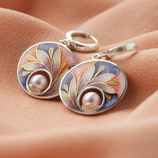 Pendientes de acrílico con perlas