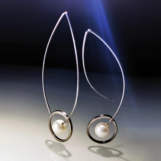 Pendientes de plata bohemios con perlas