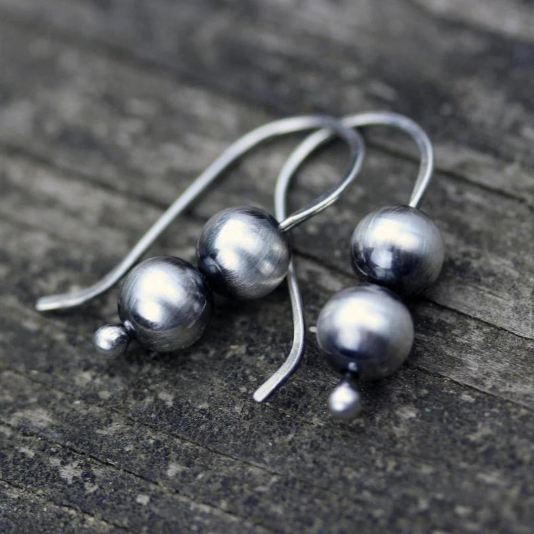 Pendientes de plata bohemios con perlas