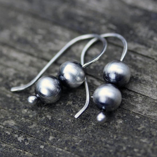 Pendientes de plata bohemios con perlas