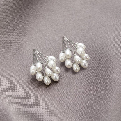 Pendientes de coral con perlas de agua dulce