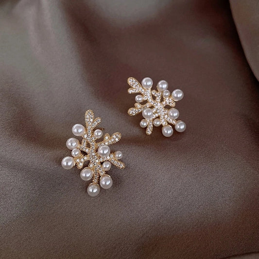 Aretes de Perla Coral