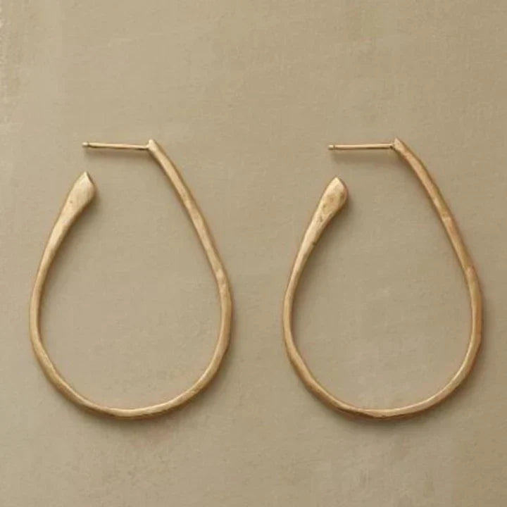 Aretes de aro vintage en oro