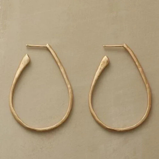 Aretes de aro vintage en oro