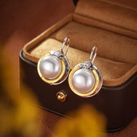 Pendientes de Plata con Perlas Vintage