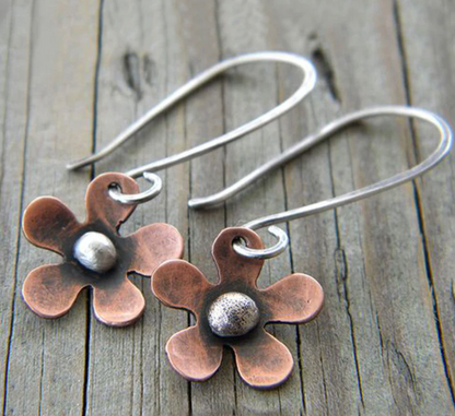 Pendientes de Flores Vintage en Plata
