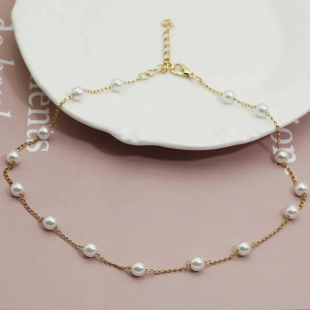 Collar de Perlas de Oro