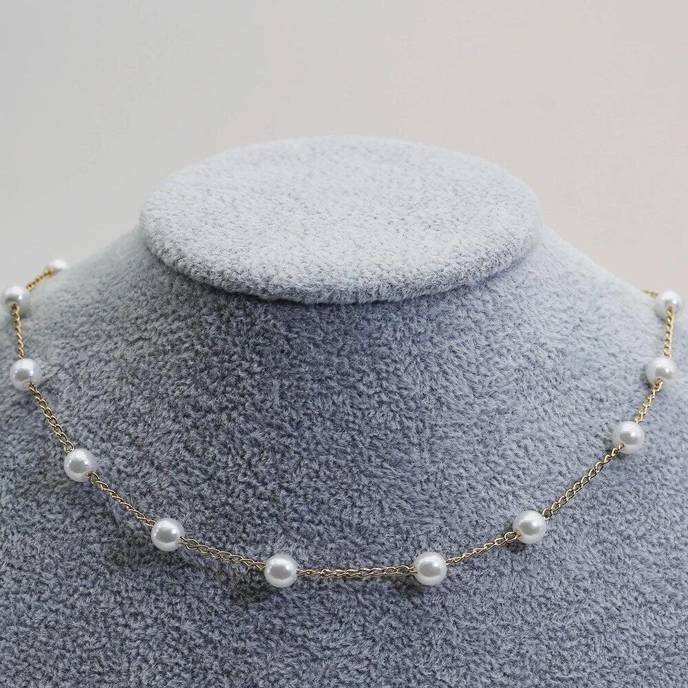 Collar de Perlas de Oro