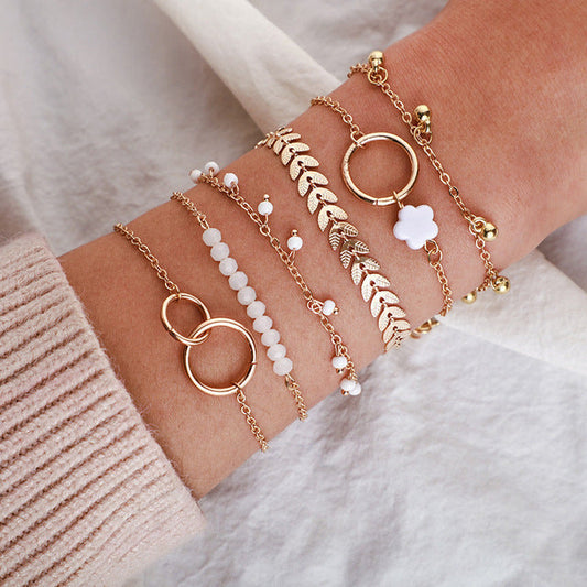 Paquete de pulseras vintage doradas