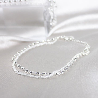 Pulsera de circonia plateada