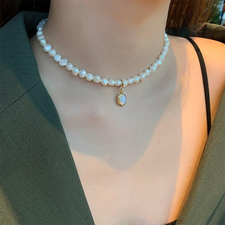 Colgante de perla de piedra de luna