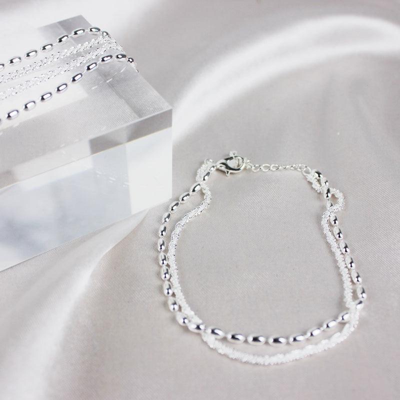 Pulsera de circonia plateada