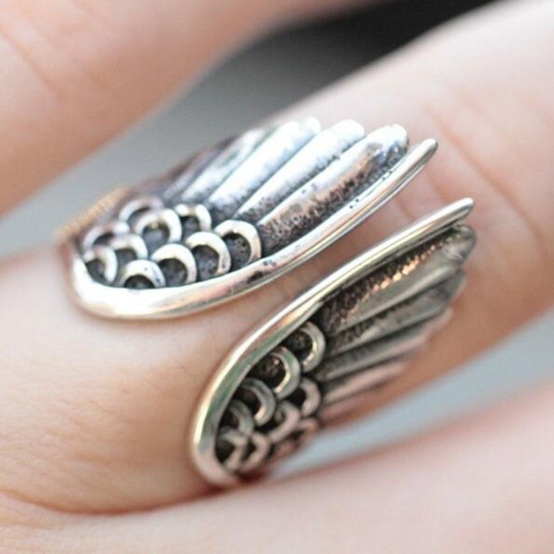 Anillo de ángel ajustable en plata de ley 925