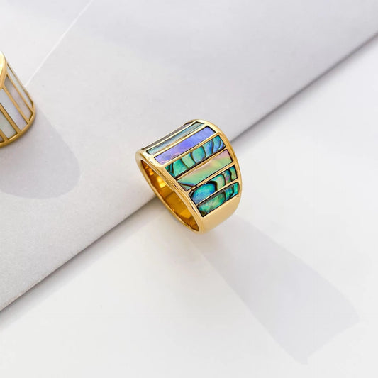 Anillo cromático vintage en oro