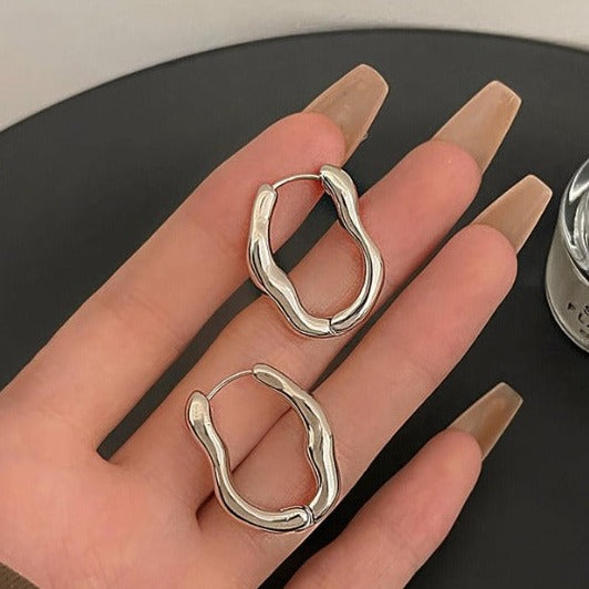 Pendientes Vintage Irregulares en Oro y Plata