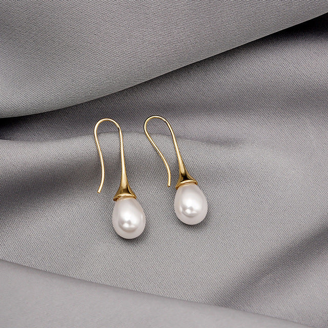 Aretes de Perlas en Gota