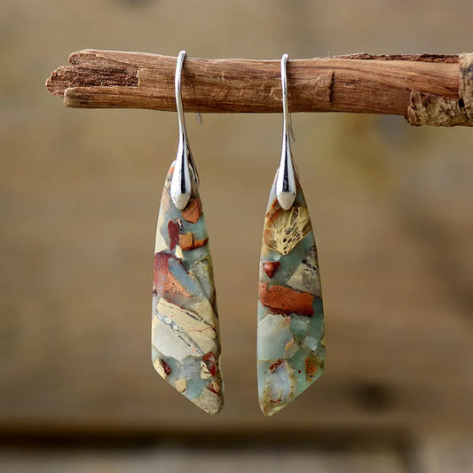 Pendientes Vintage de Piedra de la Naturaleza