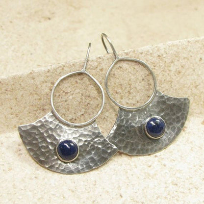 Pendientes vintage de piedra y plata