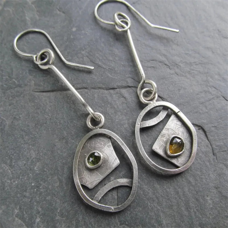 Pendientes Vintage de Cristales Colgantes